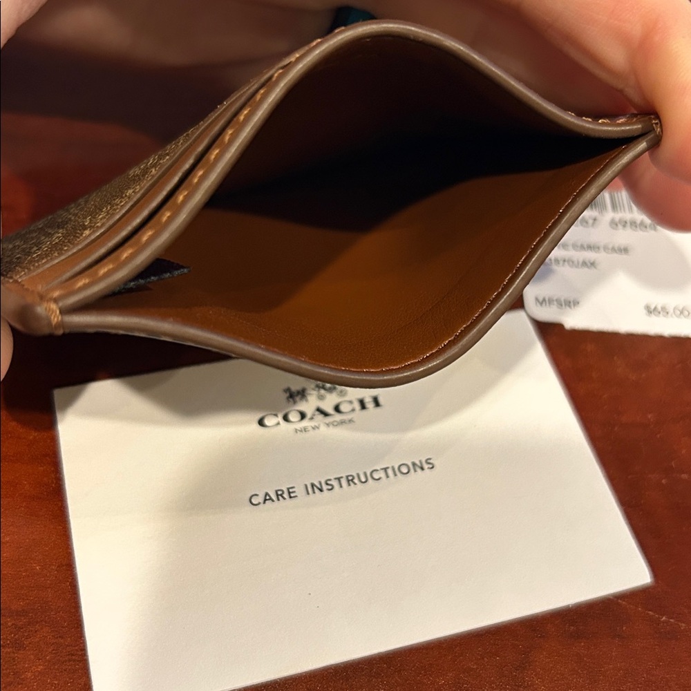 Coach signature card case wallet - Picture 3 of 4